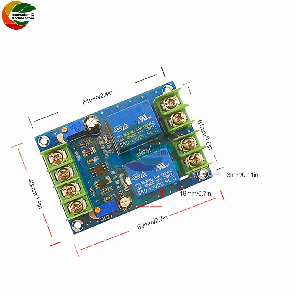 Imagem -04 - Placa de Controle de Carregamento Automático Fonte de Alimentação Módulo de Comutação Falha de Energia da Bateria Módulo de Disjuntor de Emergência