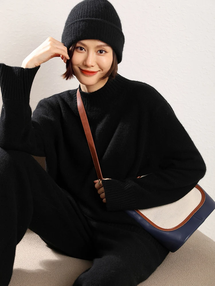 MEETCC женская шапка из 100% кашемира, осенне-зимняя мягкая модная шапка, теплая базовая кепка, шикарный вязаный головной убор премиум-класса, разноцветная шапка