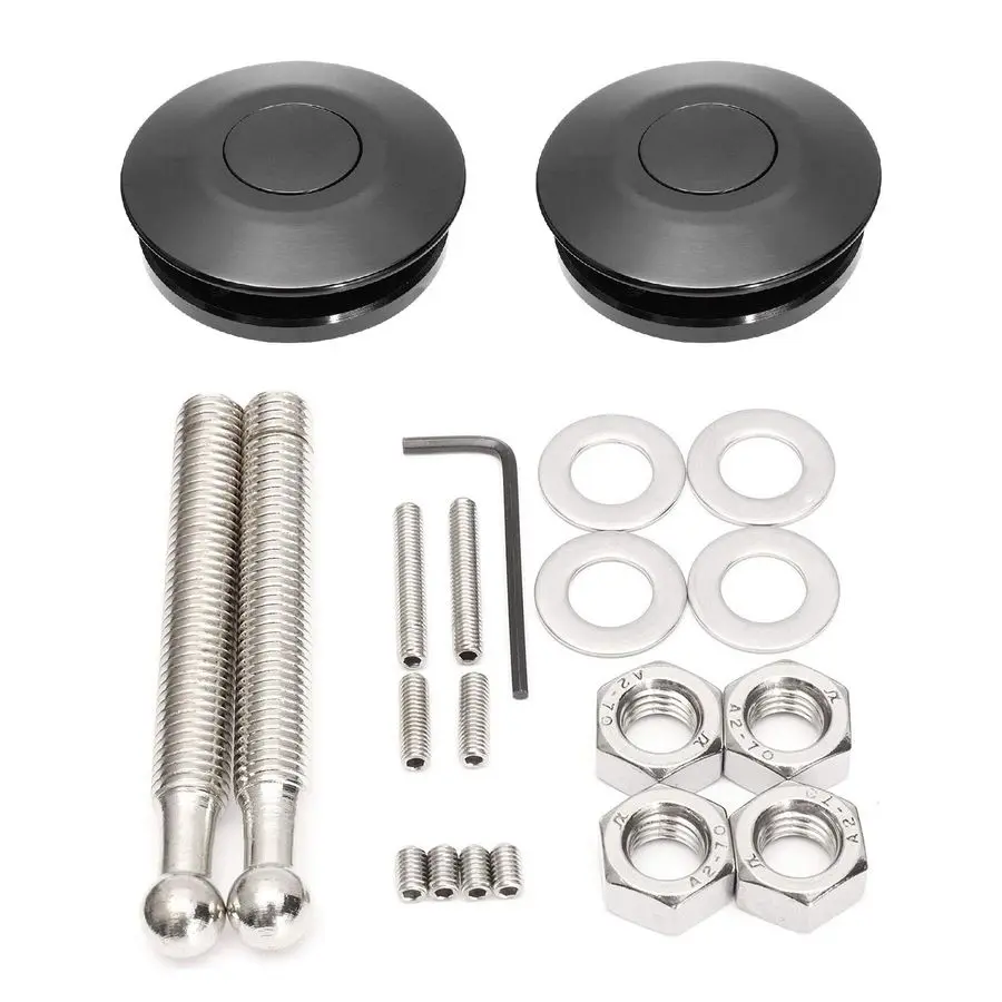 

Универсальный быстросъемный фиксатор-защелка из алюминиевого сплава, диаметр 62 мм (2,44 дюйма), с кнопкой, для капота, комплект с фиксаторами-штифтами и клипсами