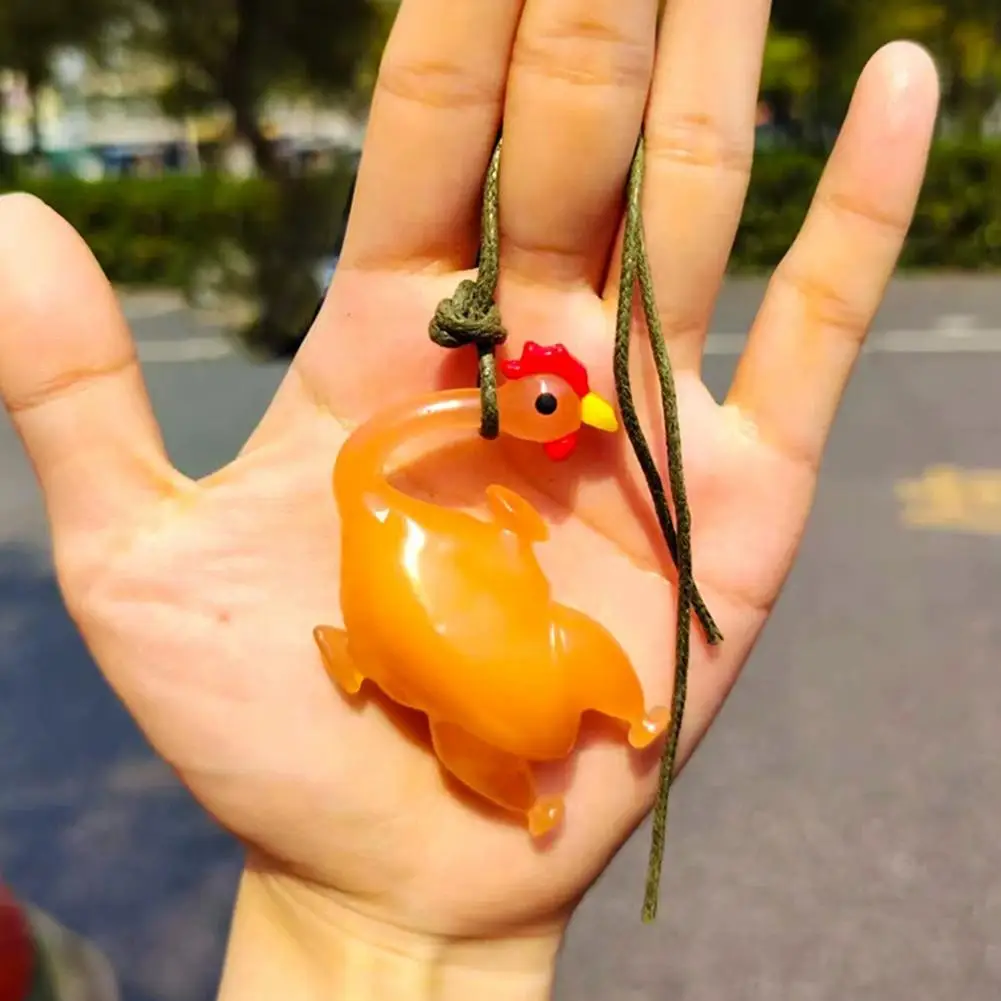 يتأرجح الدجاج سيارة زخرفة سيارة سحر قلادة الأشعة فوق البنفسجية استشعار درجة الحرارة تغيير اللون Diy بها بنفسك زخرفة اكسسوارات السيارات #5