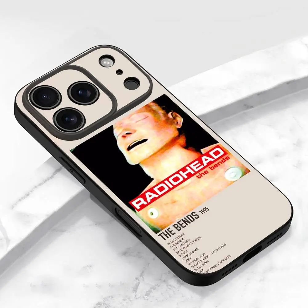 حافظة هاتف R-Radiohead In Rainbows OK لهاتف iPhone 17,16,15,14,13,12,11,Pro,Max,Plus,E,Air,غطاء أسود واقٍ صغير