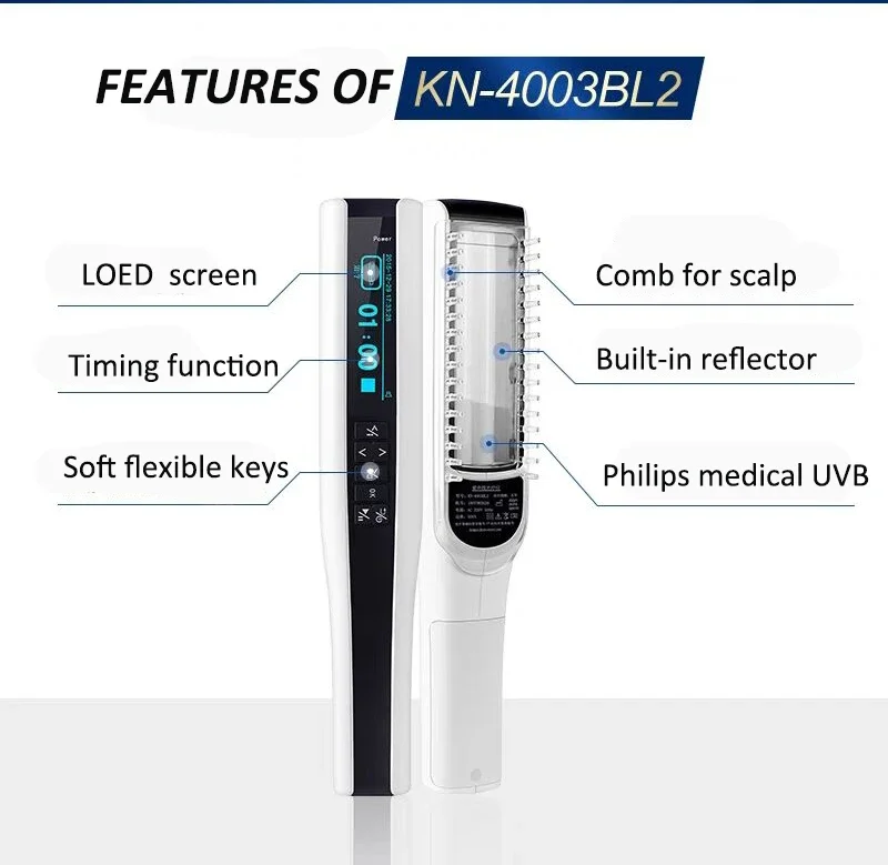 physiotherapy equipment Portable Kernel KN-4003BL2 311nm Narrowband UVB Phototherapy Device for Vitiligo Psoriasis Treatment