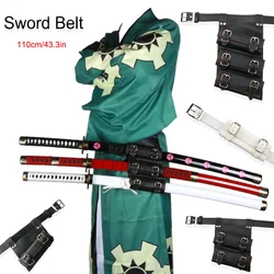 Cosplay Anime Katanas Sword Fixed PU Leather Lanyard Scabbard Bamboo Sword Belt 1/2/3 Tier Belt Set Anime Merchandise Ltem Belt
