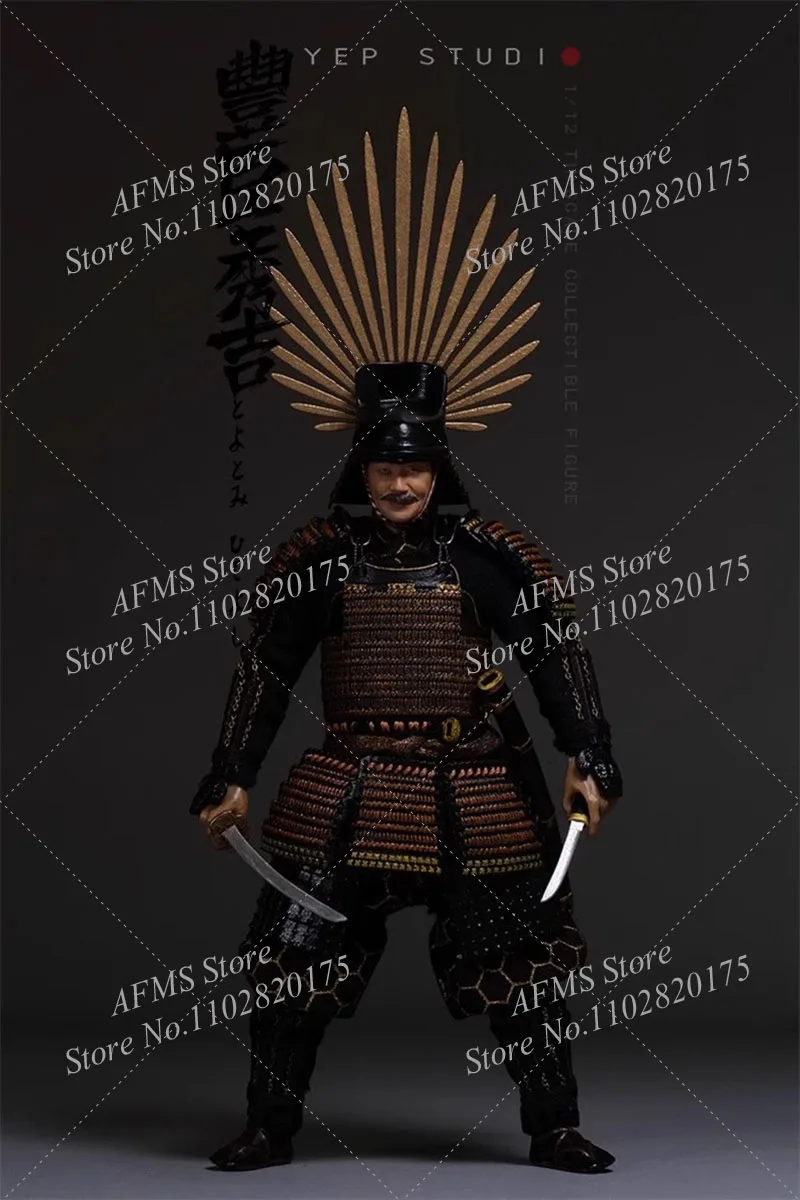 YEP STUDIO NR.0009 Figurka kolekcjonerska w skali 1/12 Toyotomi Hideyoshi, japoński strateg wojskowy, 15 cm, figurka akcji żołnierza.