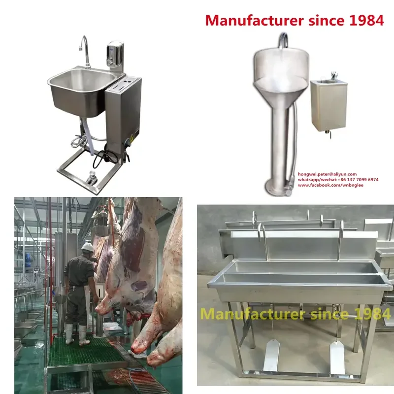 Hand Wash Sink with Slaughterhouse Knives Sterilizer for Slaughtering Tool
