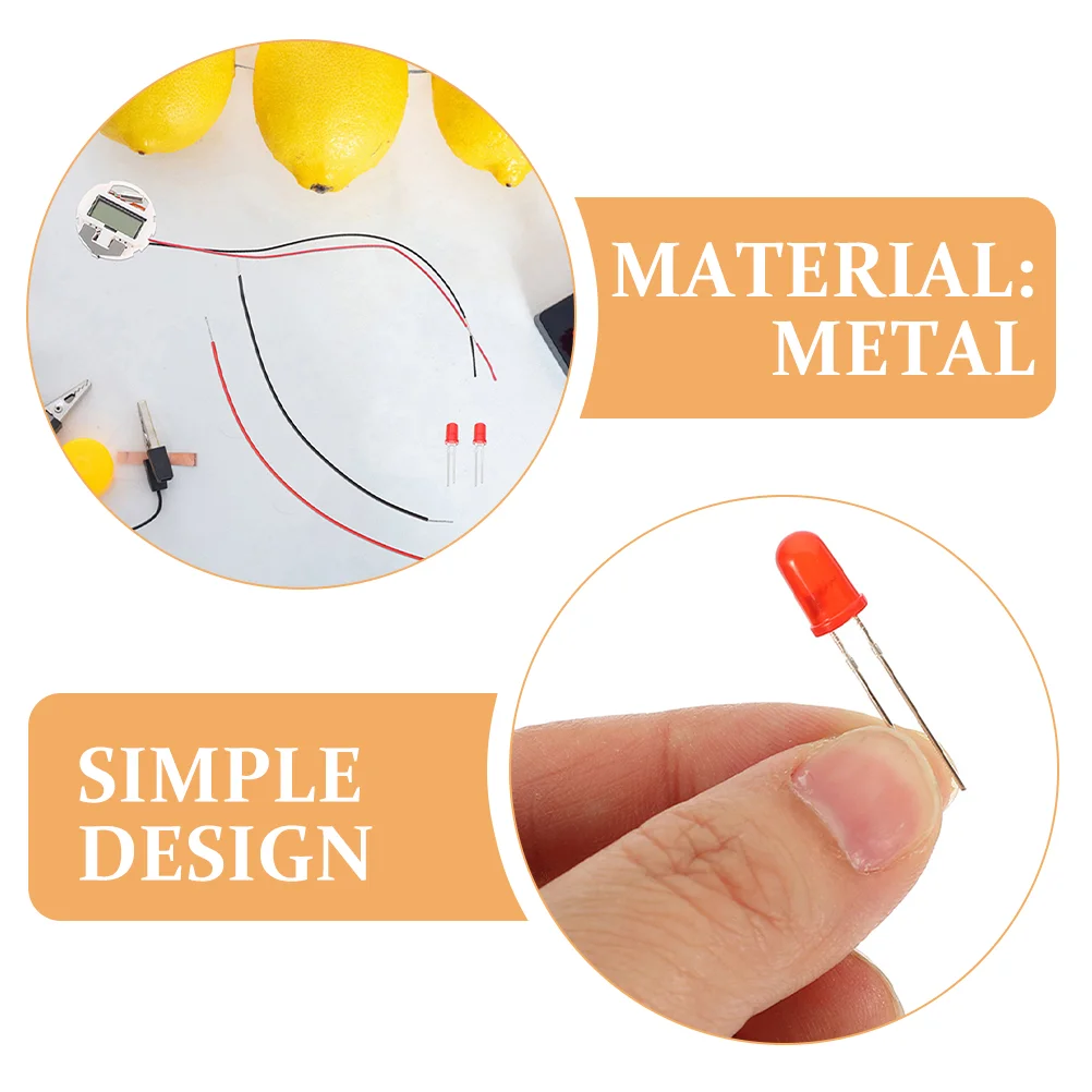 3 Sets Fruit Experiment Potato Clock Making Kit Batterys Toy Device Sensory Science Toys Metal for Students DIY