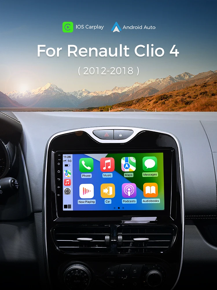 Ainavi Autoradio Voor Renault Clio 4 2012 2013 2014 2015 2016 2017 2018 Draadloze Carplay Android Auto Multimedia 2 Din autoradio - afbeelding 2