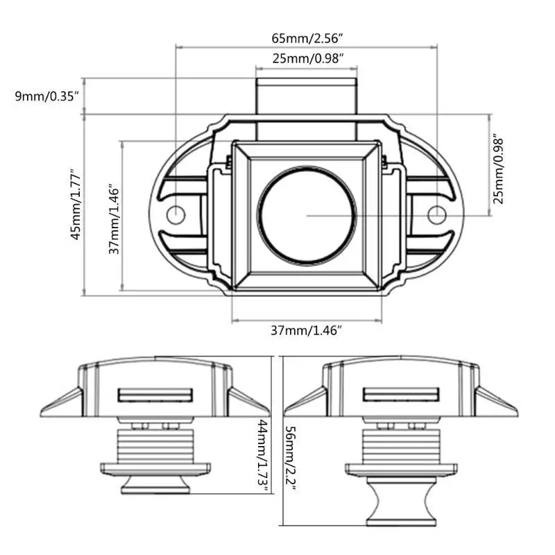 02DE Pull Handle CaravansBoat Cabinet Drawer Button Locks Keyless For Furniture