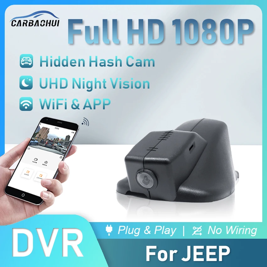 

Car DVR Dash Cam Camera Video recorder For Jeep Compass/Cherokee/Renegade/Commander/Grand Cherokee HD Plug and Play Dashcam