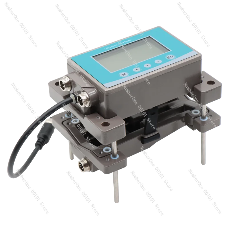 Portable clip-on ultrasonic flowmeter Non-invasive transmission time flowmeter with integrated measurement +/-2% accuracy