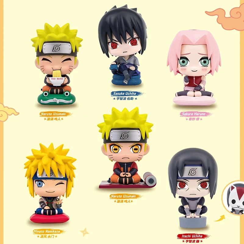 EAKI Naruto Swift Wind Cute Ninja Series Blind Box Mystery Box Toys Kawaii Ornaments Figurines Home Decor Desktop Model Dolls