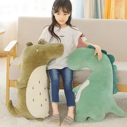 Cute Cartoon Animal Pillow Crocodile Dinosaur Unicorn Long Strip Pillow Soft Filling Home Office Car Pillow Backrest Good Gifts
