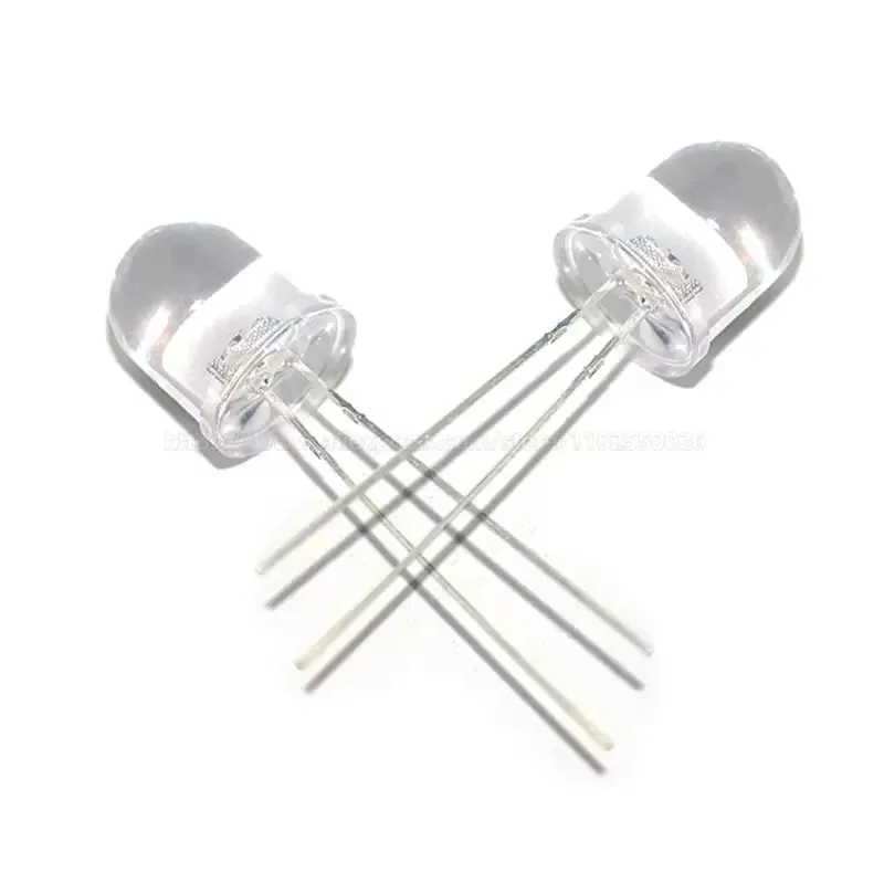 50PCS F10 10MM DIP LED Red Blue Emerald Green Yellow Orange White Light Emitting Diode High brightness Round head Transparent