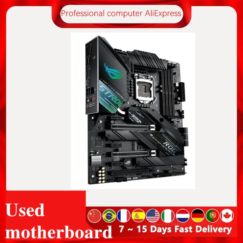 Used For Asus ROG STRIX Z490-F GAMING Original Desktop For Intel Z490 DDR4 PCI-E4.0 Motherboard LGA 1200 Support i9 10900K CPU