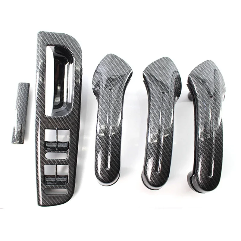 Front Rear Left Right Door Black Pull Grab Handle VW Bora Golf 4 MK4 for Jetta 1999-2004 Carbon Fiber Style 3B1867171E