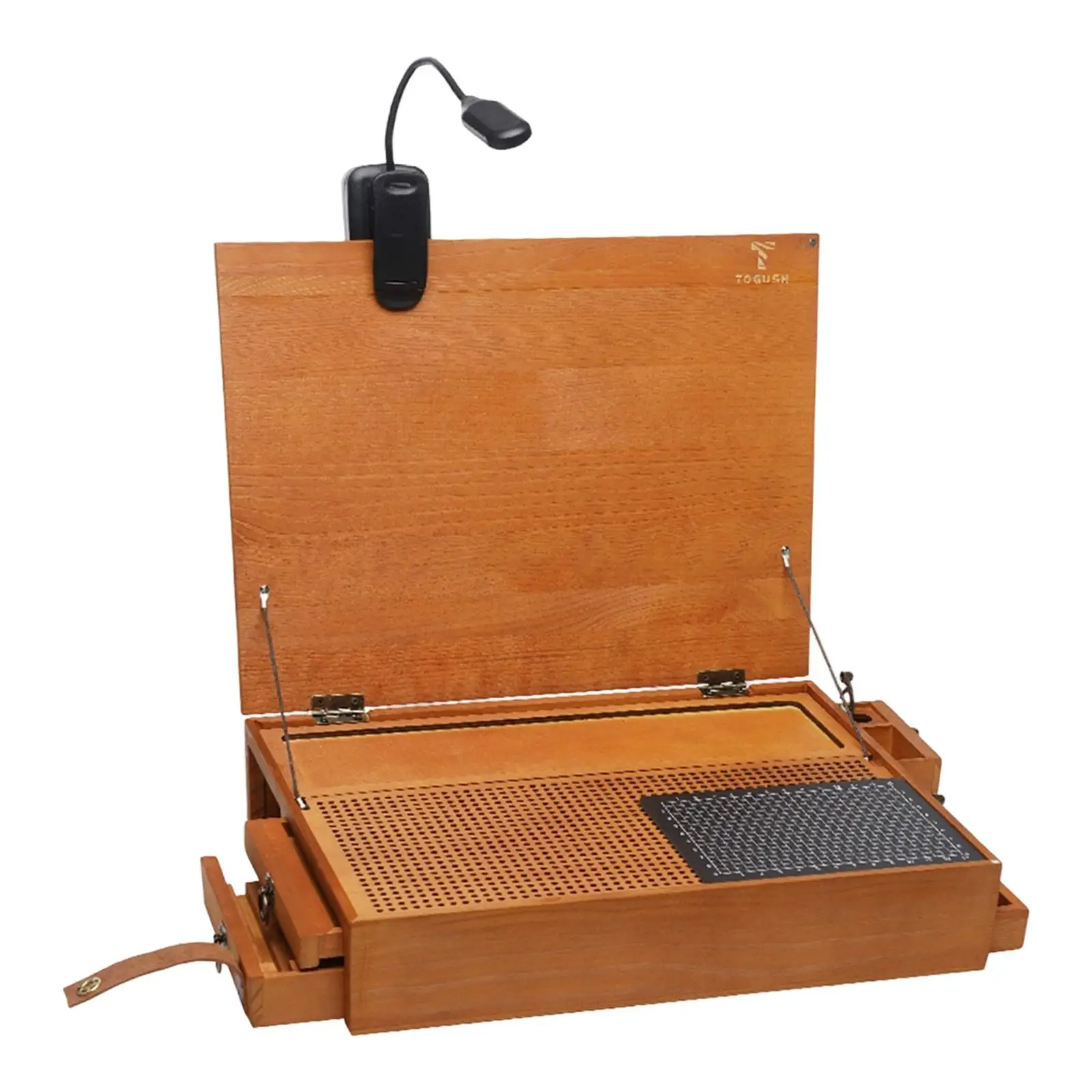 Stół warsztatowy do modelarstwa, przenośny organizer z matą do cięcia, stół roboczy z oświetleniem do polerowania, kolorowania, tworzenia modeli