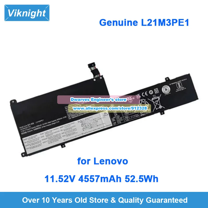 

Genuine L21M3PE1 L21L3PE1 Battery 11.52V 4557mAh 52.5Wh for Lenovo IdeaPad Flex 5 14ABR8 82XX 14IRU8 82Y0 L21D3PE1 L21C3PE1