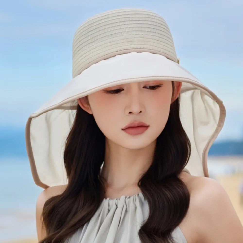 

Fashion Summer Sun Hat UV Neck Protection Anti-Sun Beach Hat Foldable Breathable Sunscreen Cap Outdoor Sports