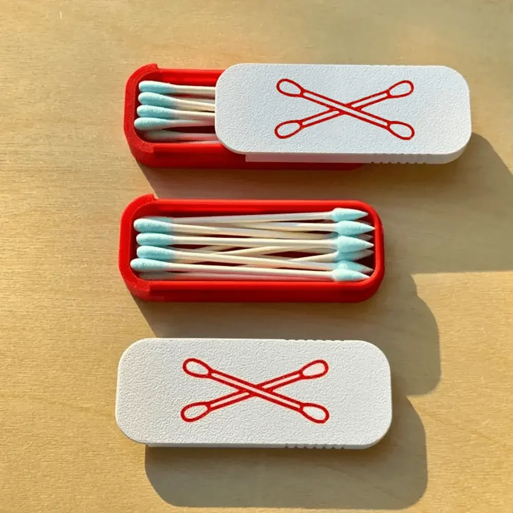 1PC Portable Reusable Cotton Swab Storage Box Travel-Friendly Organizer for Work And Daily Care (Cotton Swabs Not Included)