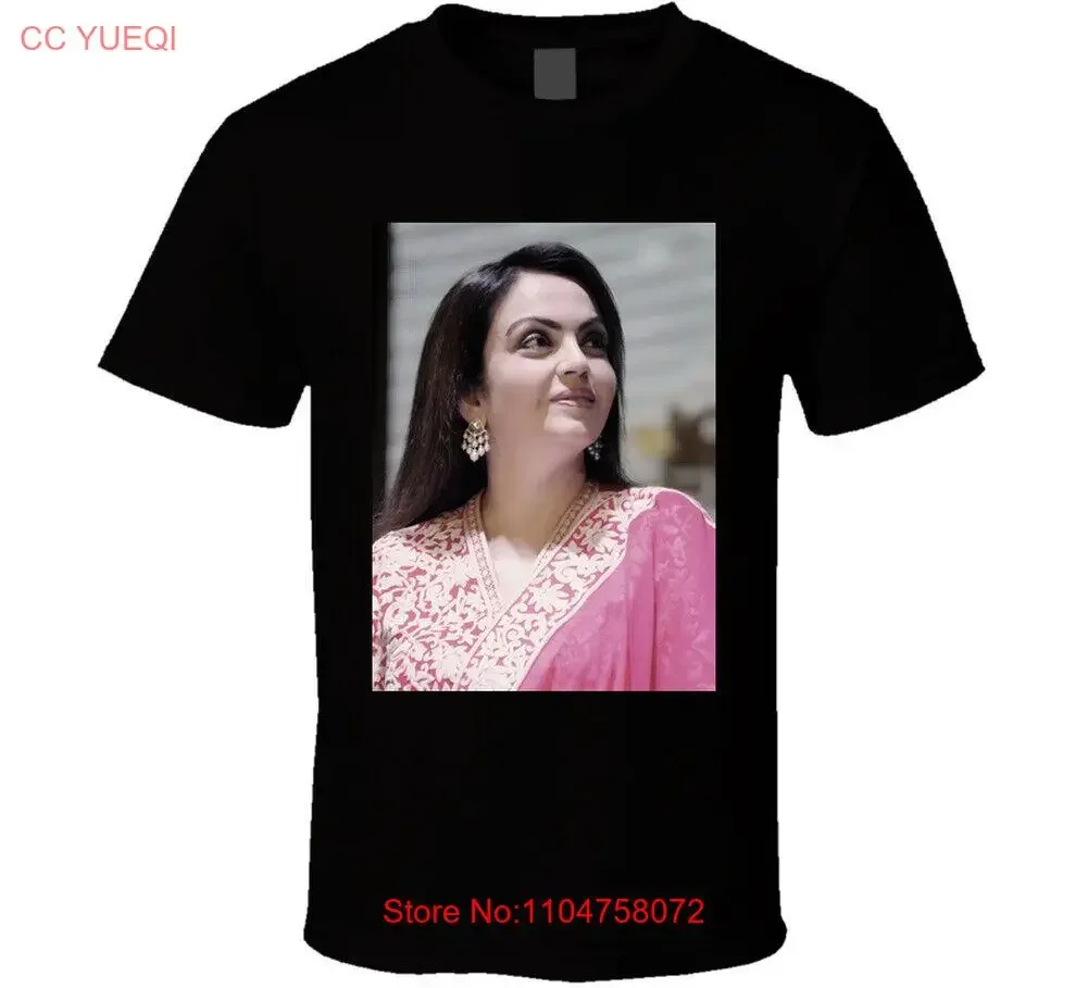 

Футболка Nita Ambani, винтажный стираный удобный топ для повседневной носки, дышащая стильная футболка с рисунком, мягкая универсальная футболка унисекс