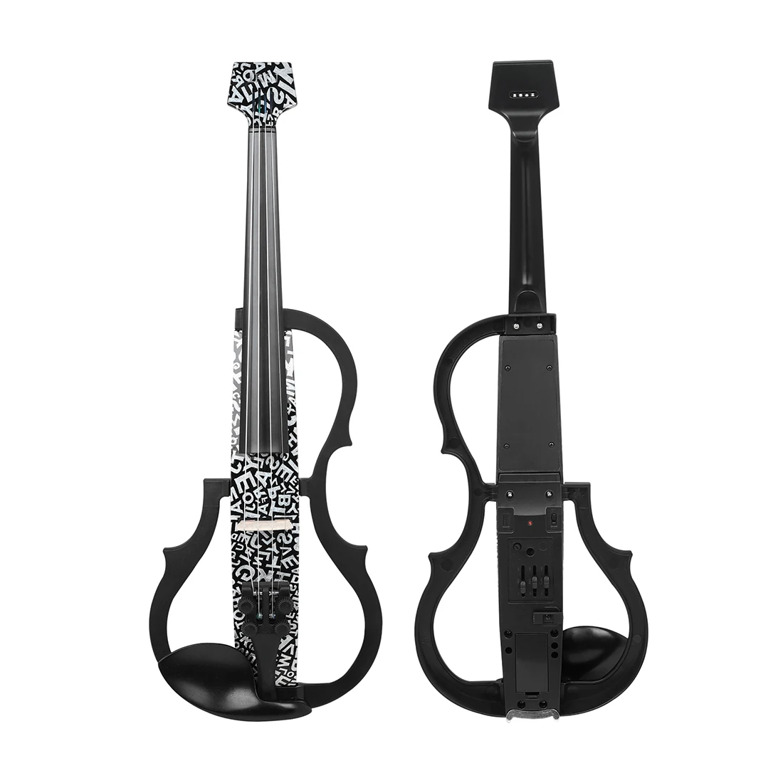 IRIN 4/4 Intelligent Silent Electric Violin with Bow Carry Case Headphone Cable Shoulder Rest Headless Carbon Fiddle Violin