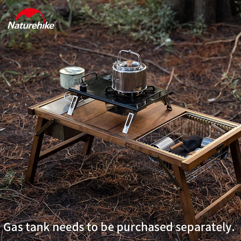 Imagem -05 - Naturehike Igt Table Fogão a Gás Queimador Forte Fogo Aquecedor Forno Acampamento ao ar Livre Cozinhar Aço Inoxidável 4kw Alta Potência Térmica