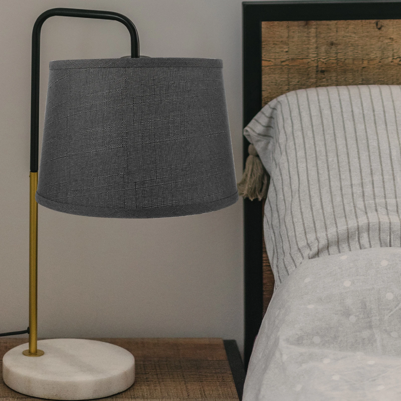 

Black Table Lamp Shades 25x30x20 Cloth Lampshade for Desk Lamps Replacement Cover Anti Glare Bedroom Living Room Lampshades