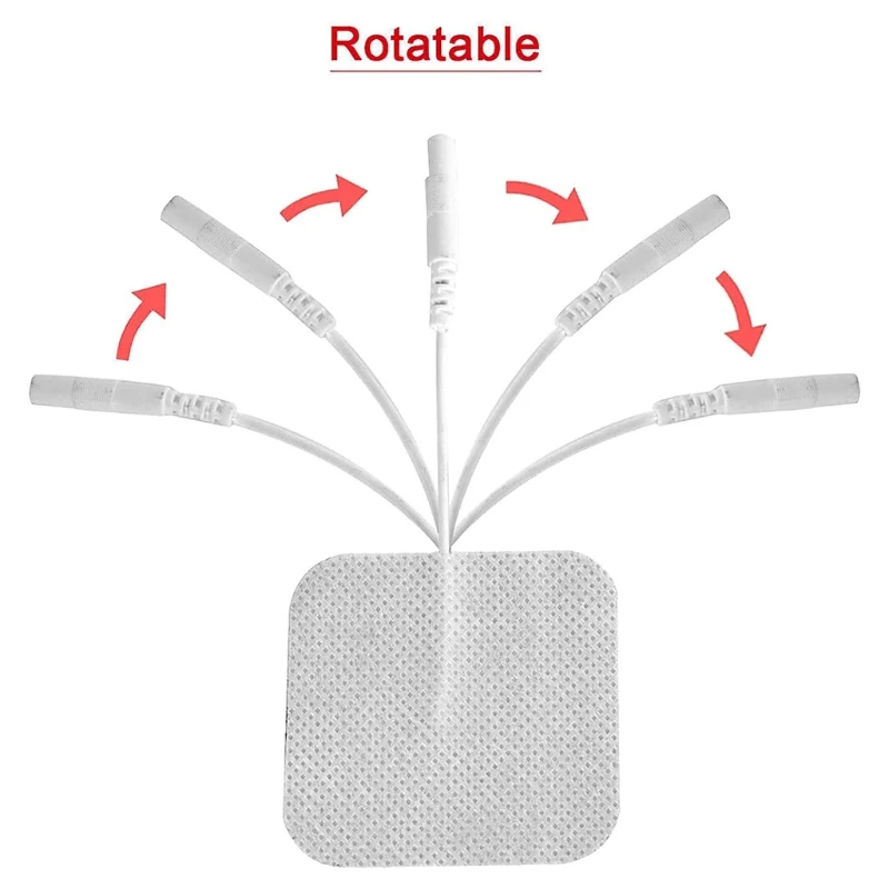 20 Pcs TENS cuscinetti per elettrodi di ricambio 2 2 elettrodi riutilizzabili spina da 2mm per massaggiatore per macchine per terapia digitale TENS