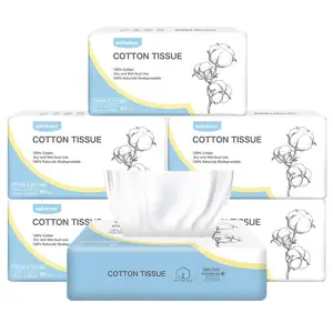 Disposable Face Towels - 100% Cotton, Unscented for Sensitive Skin, Super Soft & Thick Makeup Remover Wipes, 480 Count
