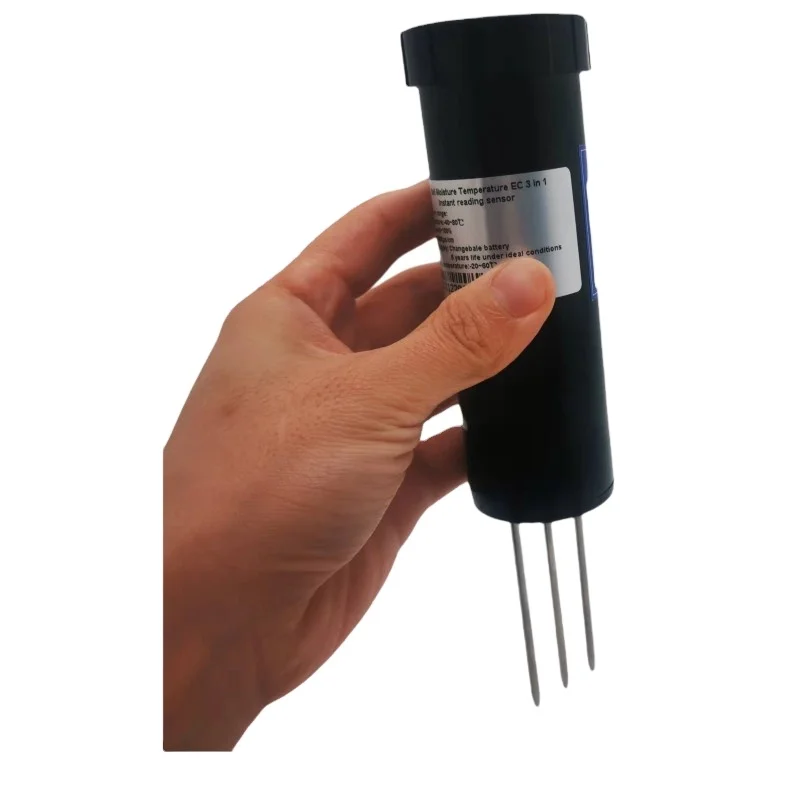 

HANDHELD WITH LCD SCREEN INSTANT READING SOIL MOISTURE TEMPERATURE CONDUCTIVITY SENSOR