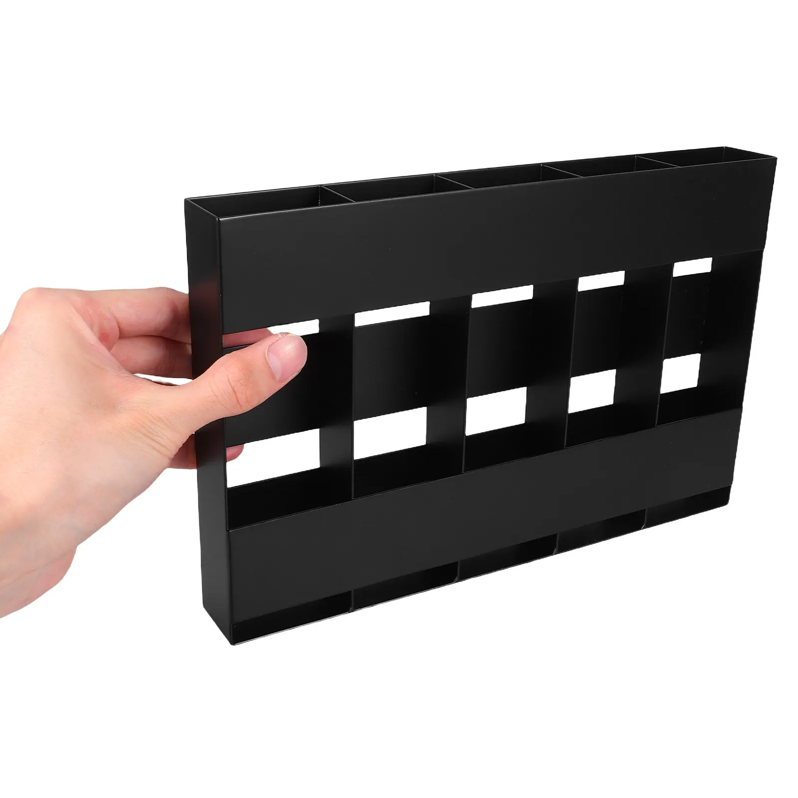 Straw Holder Wall Mounted Black Iron Reusable Tumbler Straw Organizer Chopstick Rack Double Sided Adhesive Tape Stickers Kitchen