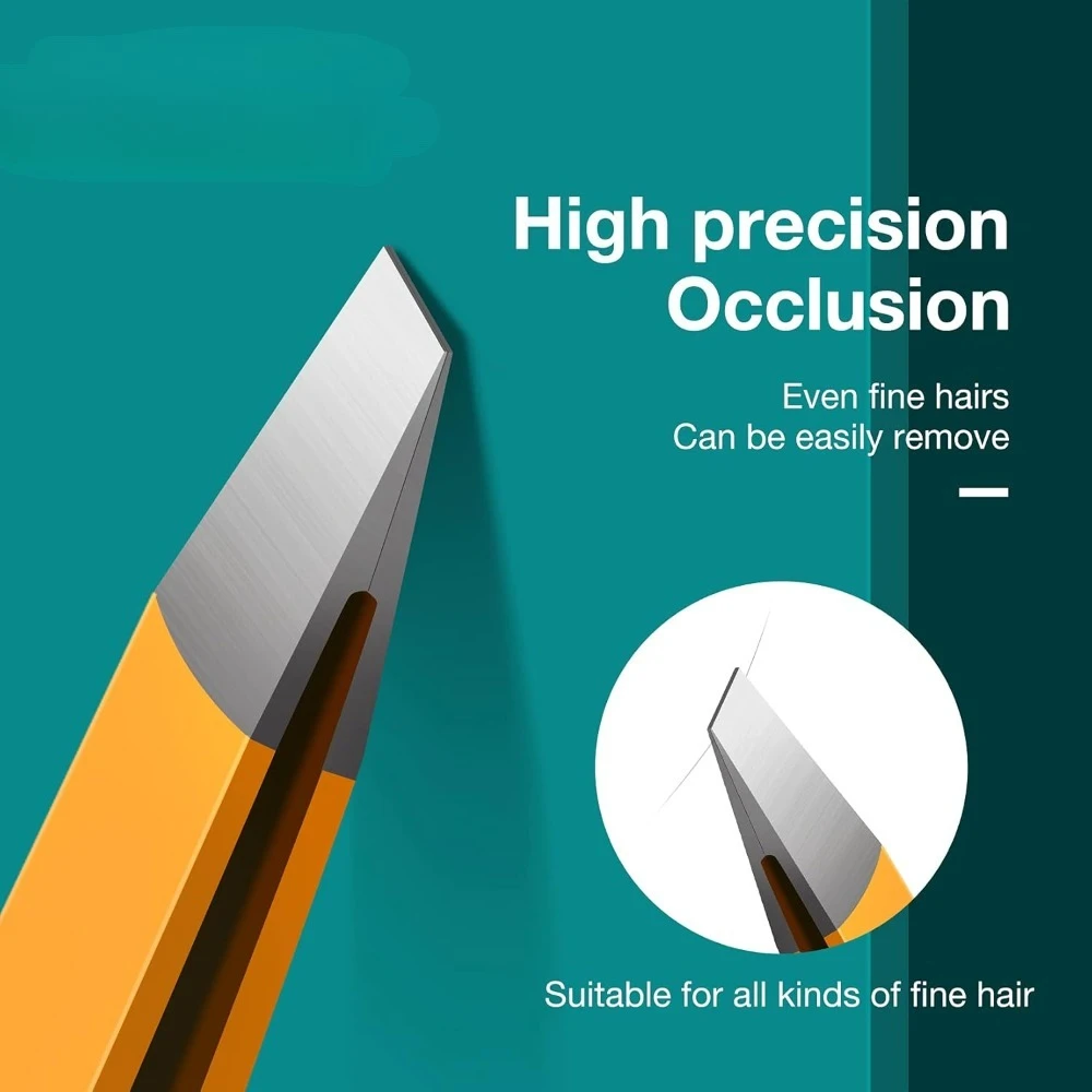 Professional Precision Eyebrow Tweezers Facial Hair Stainless Steel Slanted Hair Removal Tweezers Eyebrow Plucker Hair Tweezers
