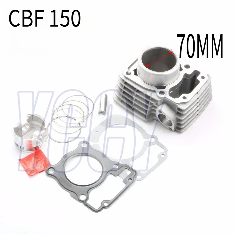دراجة نارية 70 مللي متر الألومنيوم المكبس اسطوانة عدة لهوندا SDH150 CBX150 WH150 CBF 150 XR150 XR 150 CBF150 CRF150F KTT 150 150cc #1