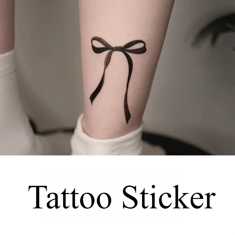 Lasting Bowknot Fake Tattoo for Woman Arm Ankle Art Tattoo Sticker Sexy Knot Temporary Tattoos Waterproof Tatuajes Temporales