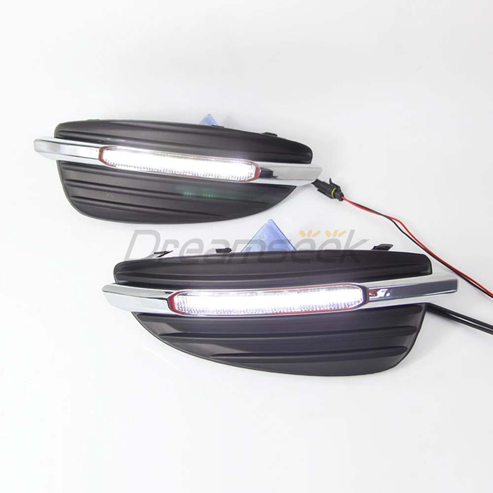 Luz diurna LED para Mercedes-Benz Classe V, V260, V250, 2016, 2017, 2018, DRL, lâmpada de nevoeiro frontal de condução, farol branco