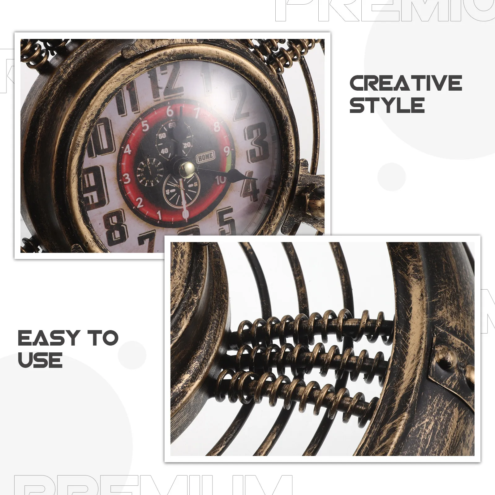 Vintage Airplane Propeller Wall Clock Metal Industrial Steampunk Decorative Propeller Sculpture Aviation Wall Art