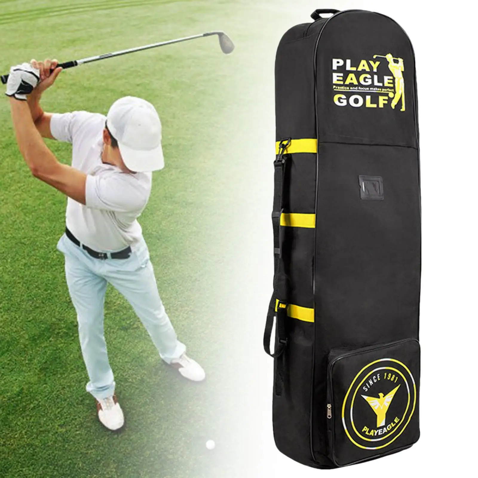 

Golf Travel Bag for Airlines with Wheels Lightweight Wear Resistant Golf Club