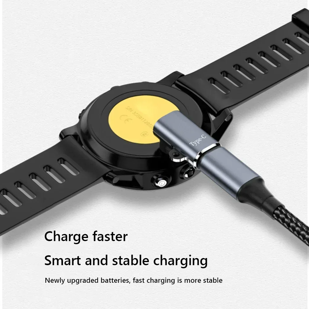 Type C Watch Charging Converter For Garmin Fenix 7/6/5 Instinct 2S Venu 2 Plus EPIX Forerunner 745 Charger Adapter