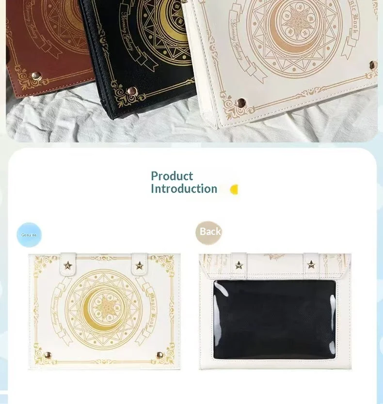 Anime Cosplay Magic Grimoire Rucksack Niedliche transparente Umhängetasche für Frauen Große Kapazität Studenten-Büchertasche für den täglichen Gebrauch – Detail 6