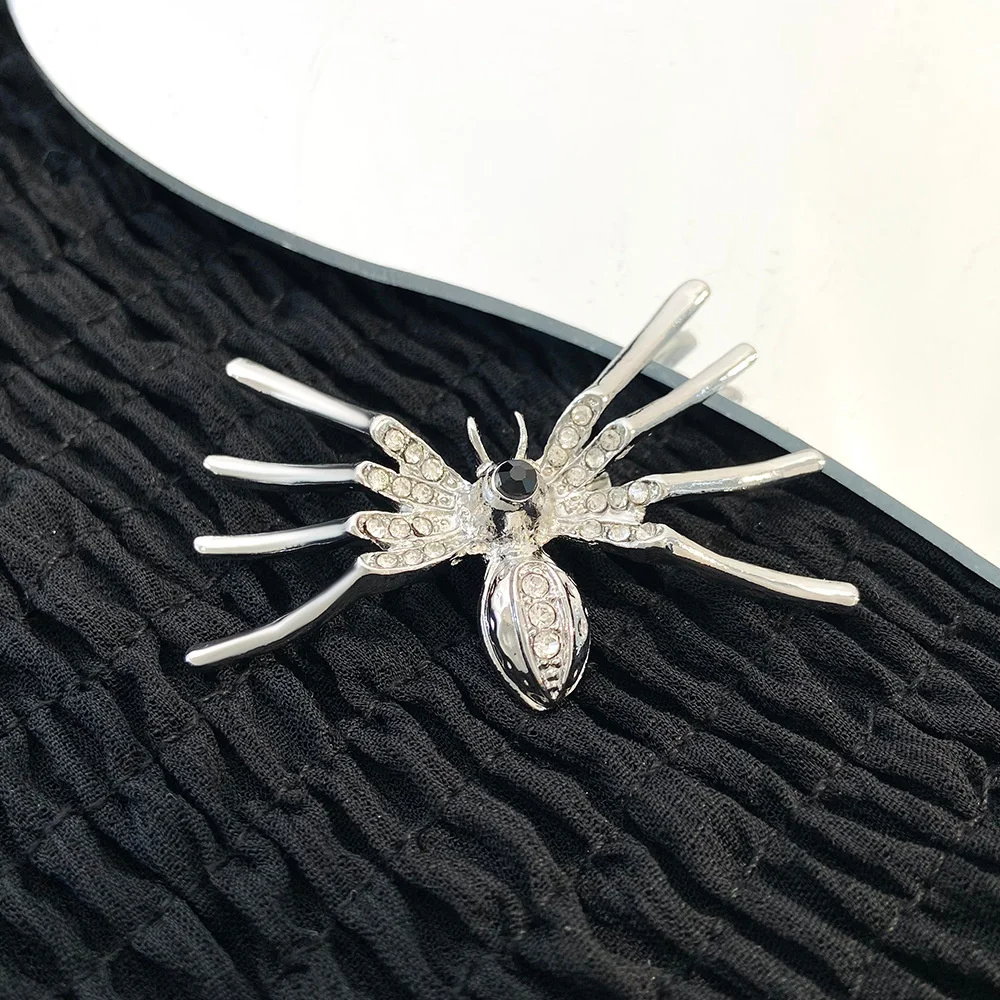 Rhinestone Butterfly Spider Brooches Jewelry for Women Bird Elephant Bear Animal Collar Pins Suit Accessories Christmas Gifts image 3