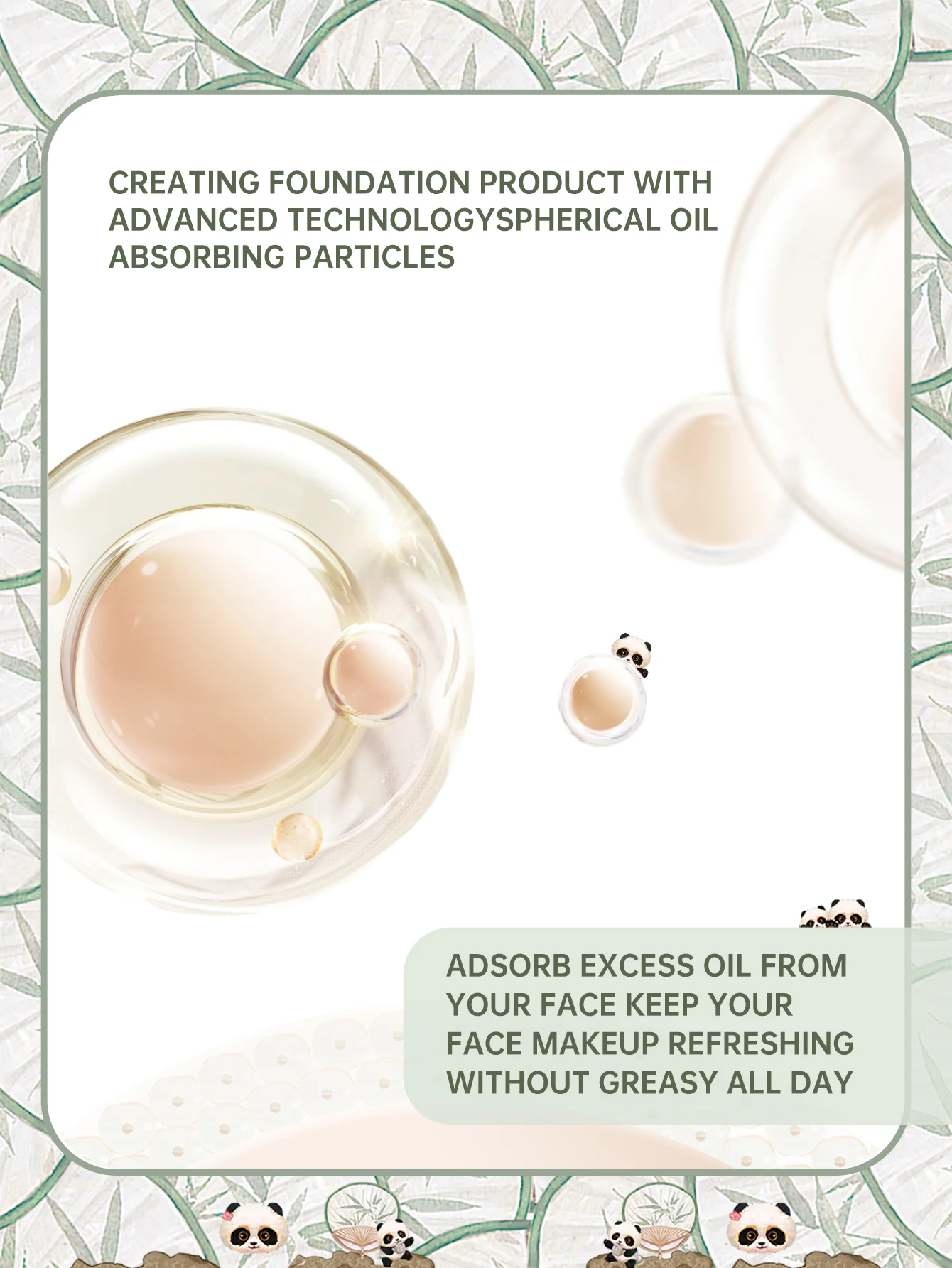 CATKIN Makeup Panda Land Full Coverage Cushion Foundation Breathable Hydrating Nourishing Poreless Foundation for Sensitive skin