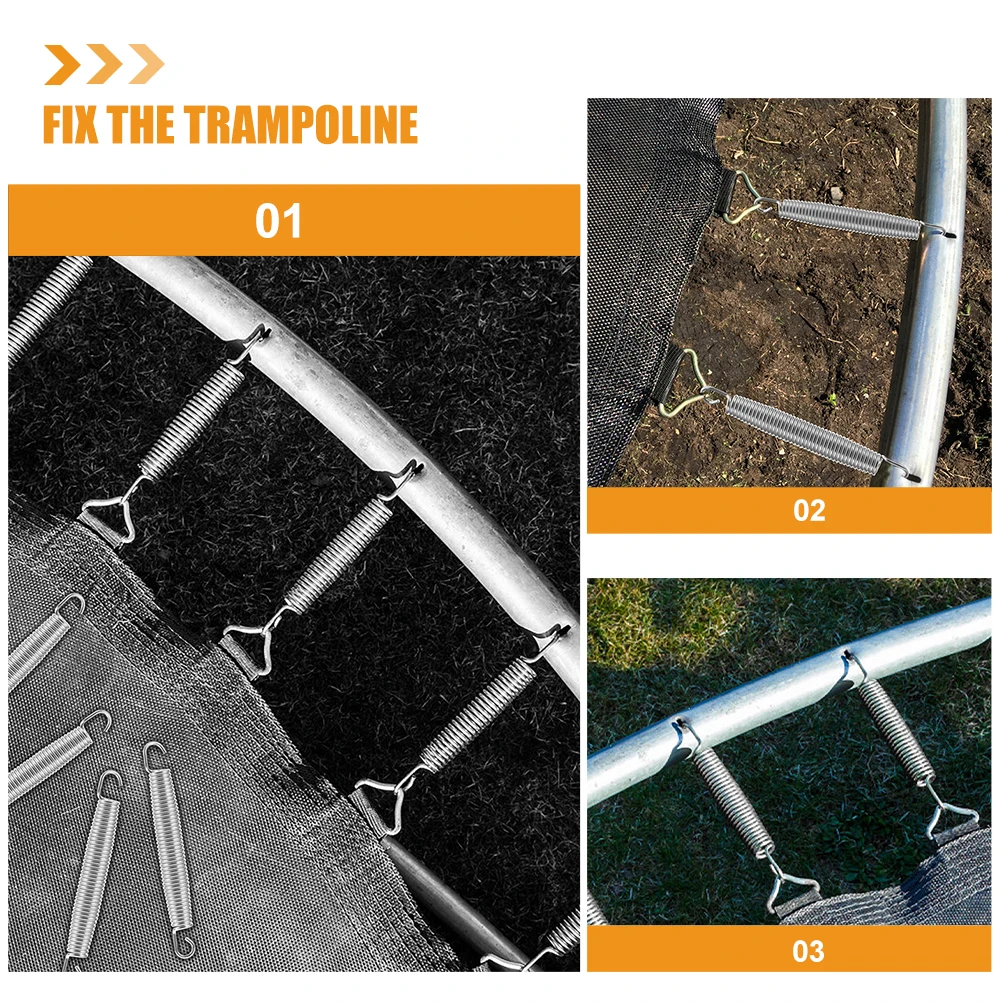 

Spring Trampoline Accessories Small Springs Compression Galvanized Steel Wire Tension with Hooks