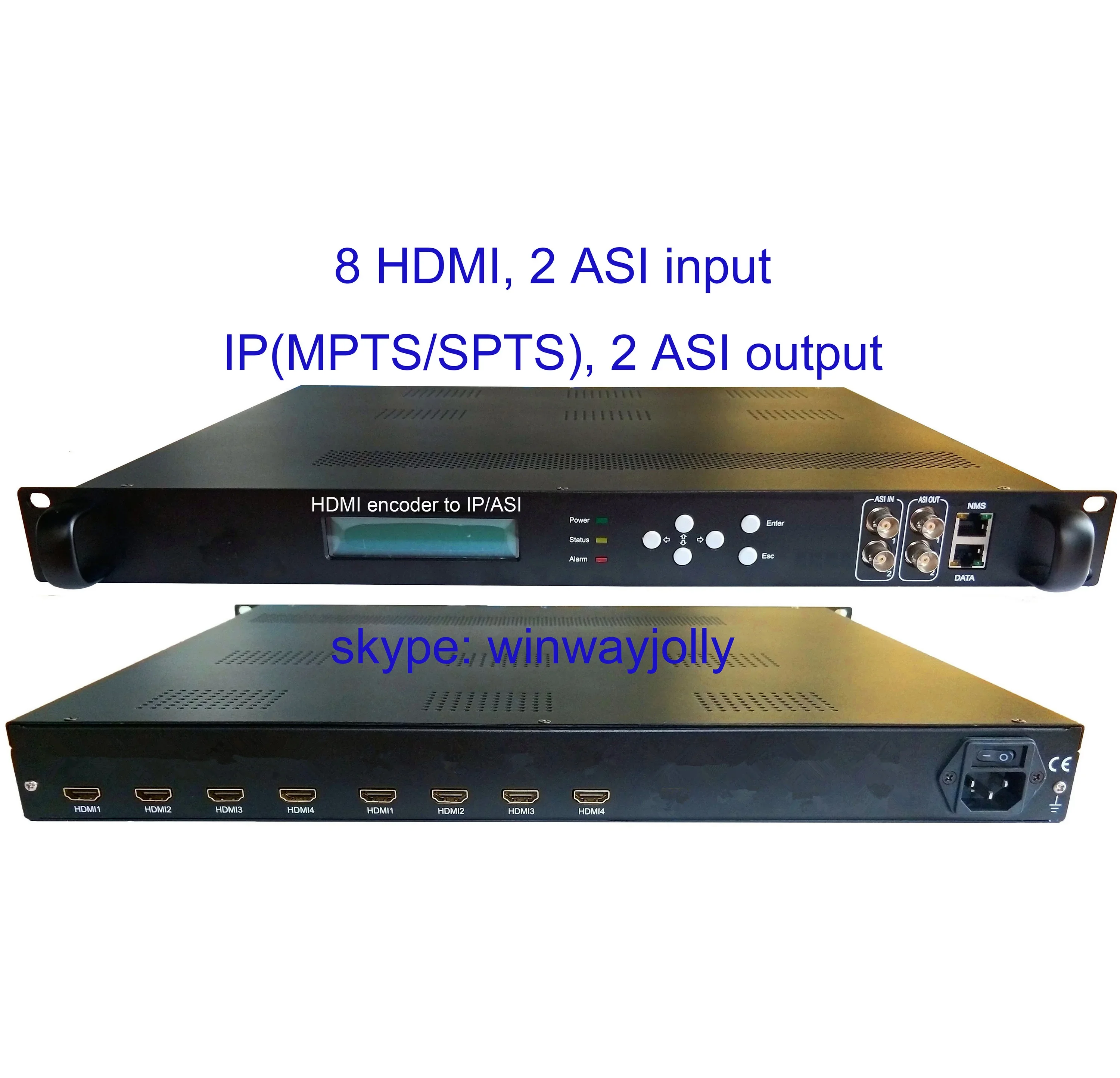 

8 HDMI 1080P Multi-Channel encoder, HDMI to IP encoder, HDMI input and IP/ASI output, ASI encoder