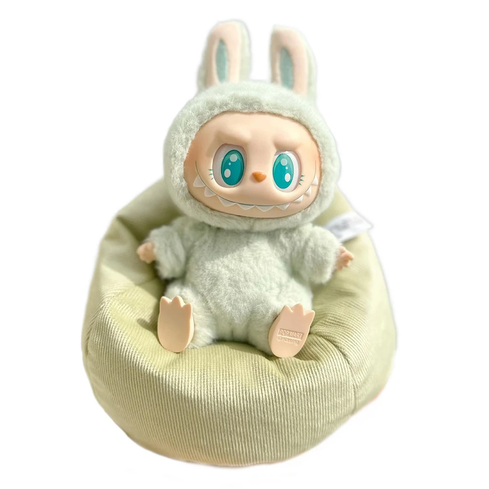 Miniaturowa sofa Labubu z poduszką, meble mini leniwa sofa z poduszką, miękka sofa, akcesoria dla lalek, sofa dla lalek, dekoracja pokoju, prezenty
