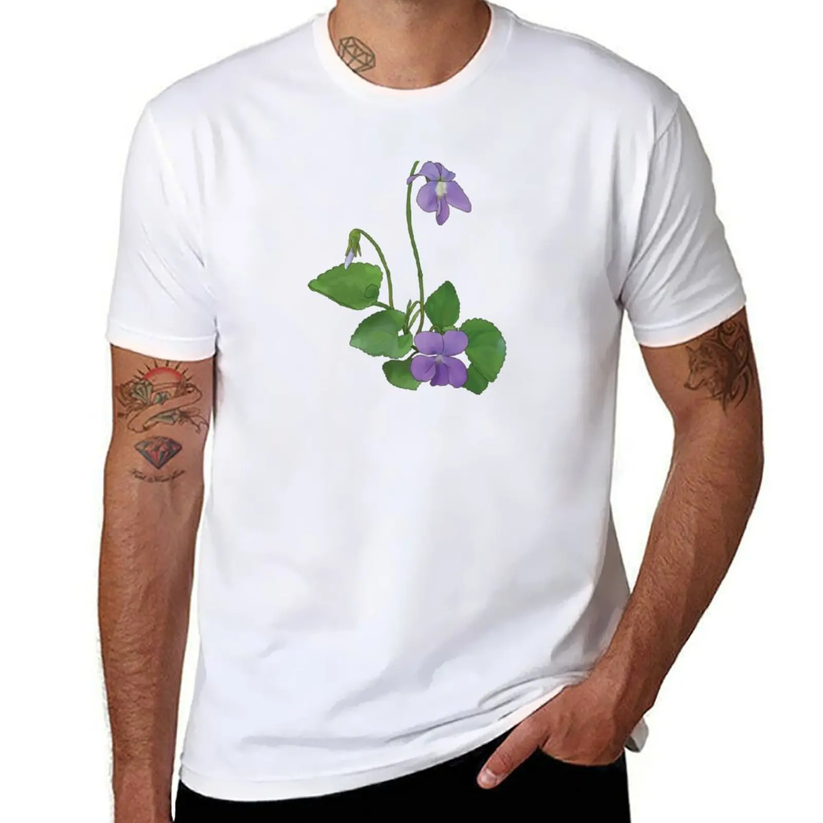 

Wild Violet T-Shirt man graphic t shirt t shirts for man cotton T-Shirt