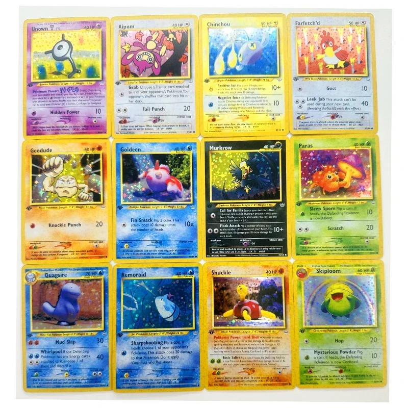 66pcs/set Neo Revelation Gyarados Toys Hobbies Hobby Collectibles Game Collection Anime Cards