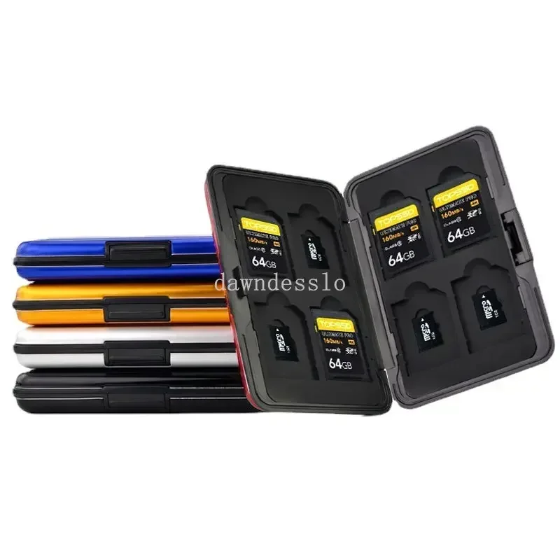 12 Slots Waterproof SD Card Case Micro SD Card Holder Microsd Case Soft Foam Interior Memory Card Storage Box