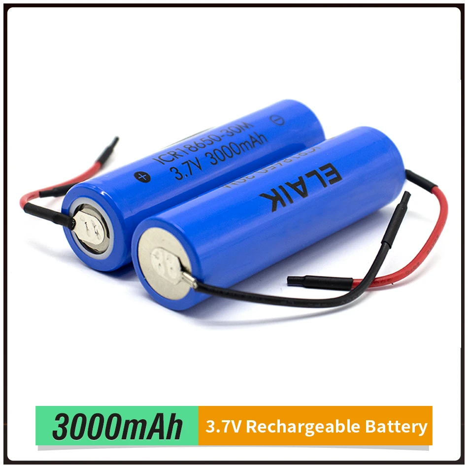 ICR18650 3.7V 3000mAh high-quality battery cell with wide application range Energy storage 30M - Outgoing line