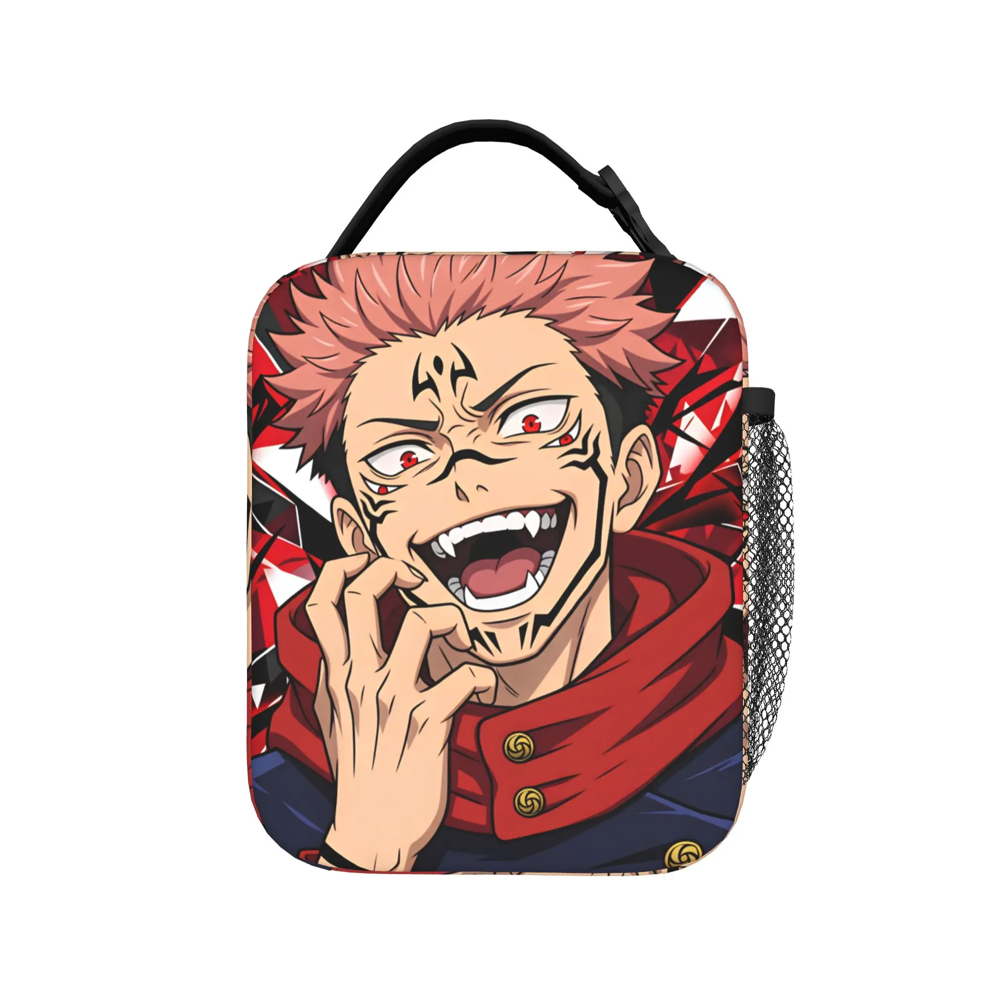 Satoru Gojo Comic Animation Lunch Bag  Portable Lunch Box Child Outdoor Picnic Print Cooler Bag Fun Oxford Tote Food Bags