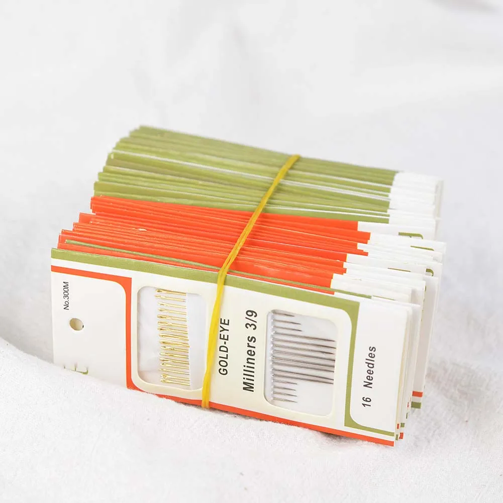 Easy Thread Large Eye Hand Sewing Needles Versatile Easy Thread Large Eye Self Threading 16 Pcs Note Multipurpose